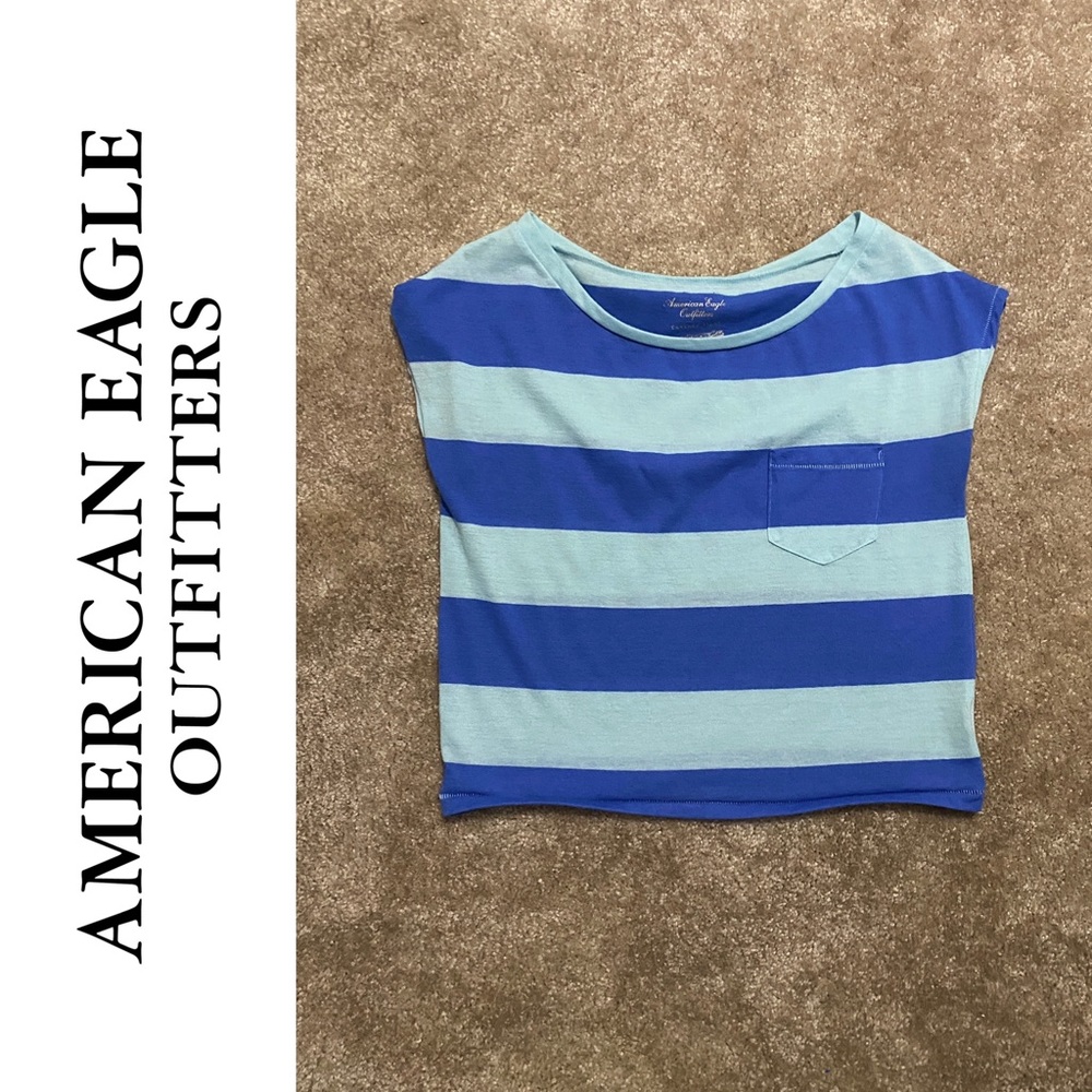 American Eagle XS Striped Crop Top